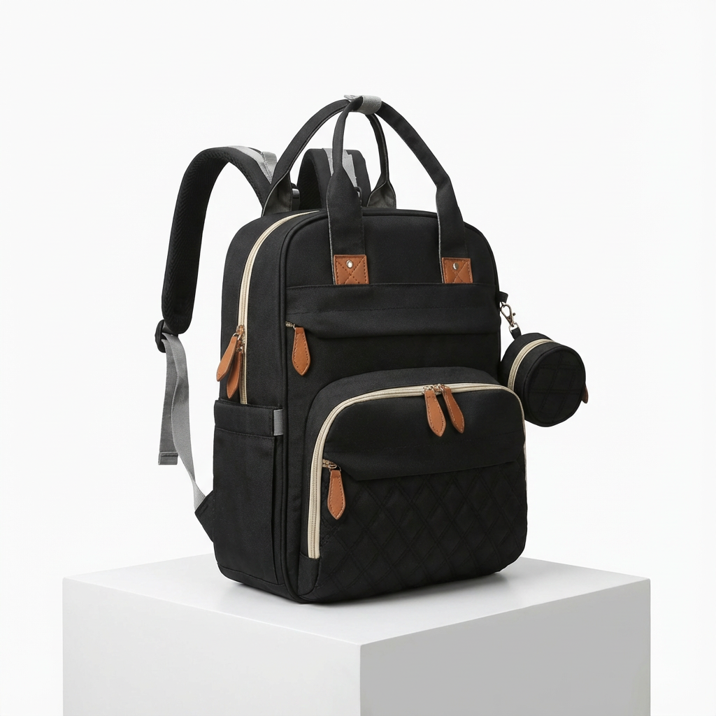 Multi Function Baby Bag Backpack - Black